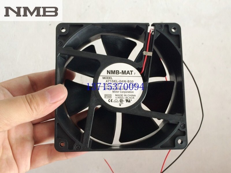 NMB 12CM Cooling Fan 4715KL-04W-B30 12V 0.72A 12038 120*120*38mm