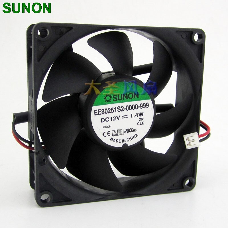 Sunon EE80251S2-0000-999  Sunon 8025 1.4W 12V Magnetic Axial Cooling Fan 80mm