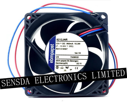 PAPST 8212JNR 8212 JNR DC 12V 10.3W 80x80mm Server Square Cooling Fan 2-wire