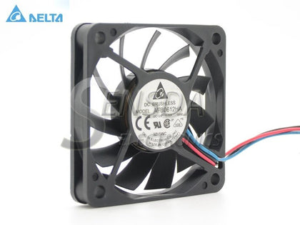 2PCS Delta AFB0612HA  DC 12V 0.22A Cooling Fan  Server Square Fan 60x60x10mm 3-wire Dc Brushless 6cm Cooler