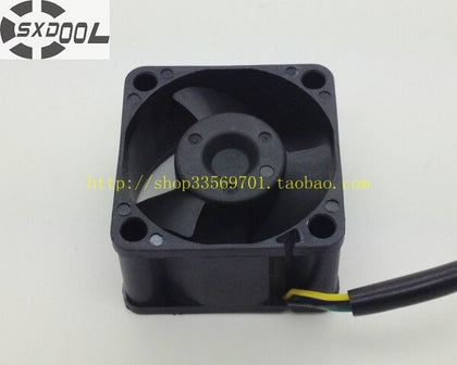 SXDOOL R124020BM 4020 DC 12V 0.16Amp Dual Ball Bearing Fan 4-wire PWM Fan Clover Fan