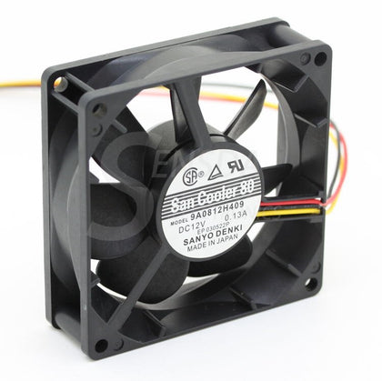 Sanyo 9A0812H409 12V DC 80x80x25mm Brushless Cooling Fan - product photo 2