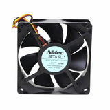 Nidec D12E-12PS2 01B 120x120x38mm 12V 1.70A axial fan with original label and 3-wire lead