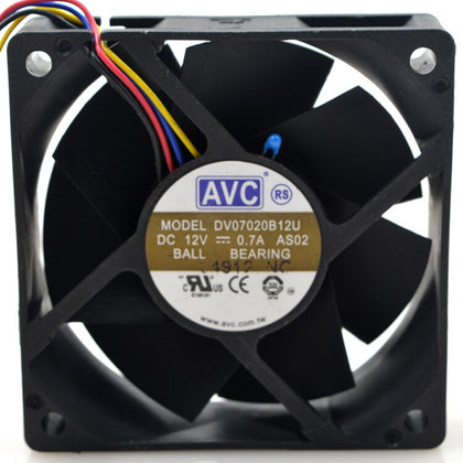 AVC DV07020B12U 7020 70mm 7cm DC 12V 0.7A Dual Ball Bearing Fan Server Inverter Cooling Fan