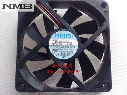 Genuine  NMB 2806GL-04W-B39 7015 7CM 70mm DC 12V 0.19A Double Ball Bearing Fans Cooling Blower