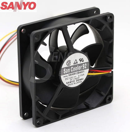 Sanyo 9AH0912B4031 9025 90mm 9cm DC 12V 0.03A Ultra Silent Quiet Server Inverter Cooling Fans