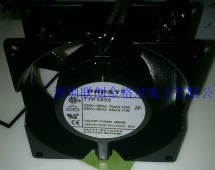 PAPST 3650 92*92*38 Mm 9238 9038 230V 220V-240V 70/65mA 12/11W  All Full Metal Aluminium Cooling Fan