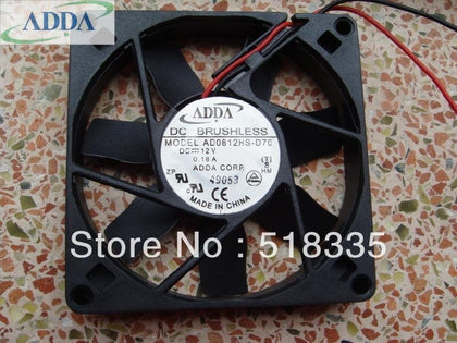 ADDA  AD0812HS-D70 8*80*15MM 8015 8CM 80MM Silent Fan 12V 0. 18A Cooling Fan