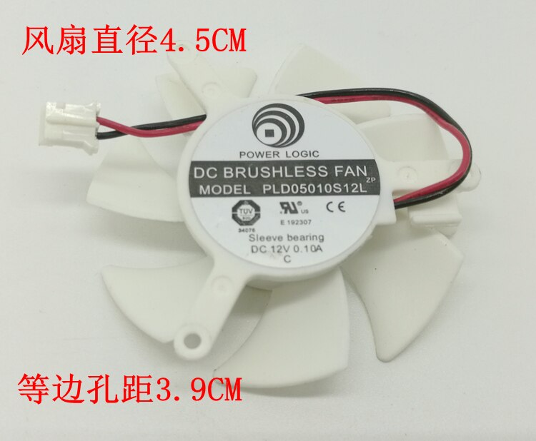 Graphics Diameter 45mm PLD05010S12L 0.1A 2pin Vedio Card VGA Cooler Fan  nVIDIA Gece GT220 GTS210 210-TC512D3 Cooling FAN