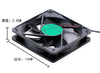 Adda AD1212HX-A70GL 12025 12V 0.44A Large Air Flow Two-Wire Power Supply Chassis Fan