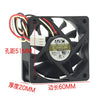 60mm Cooling Fan 6cm  AVC F6020b12hy 6020 12V 0.32A Large Air Volume 3-wire 6cm Double Ball Case Power Fan