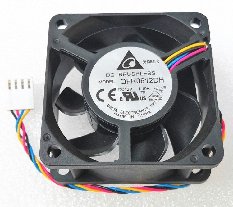 Delta 6025 6cm Fan 4-wire Double Ball Speed Regulation Qfr0612dh 12V 1.10a Pwm Cooling Fan