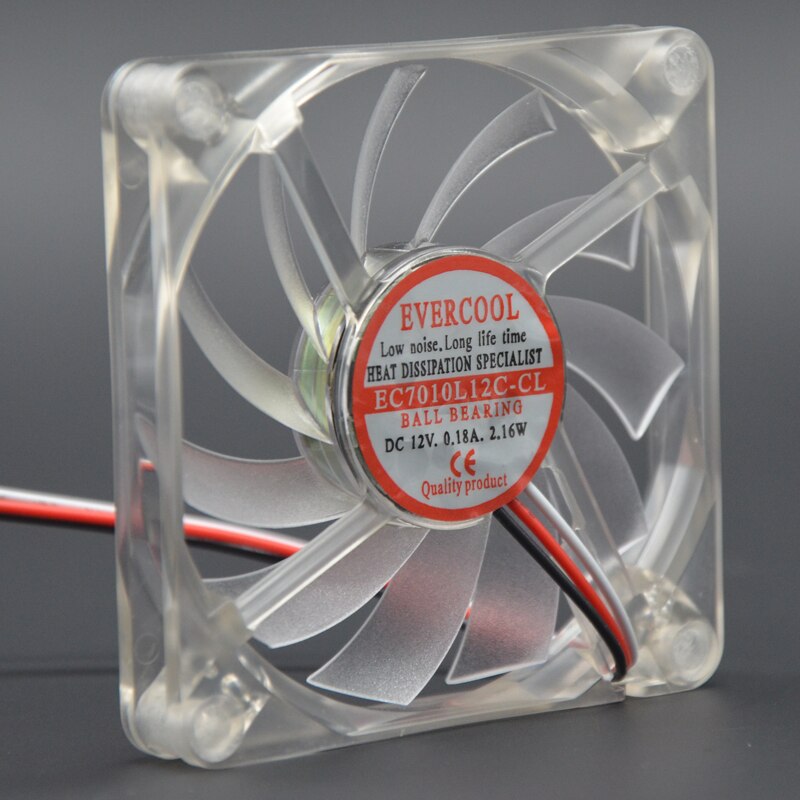 Unique 70mm Red LED CPU Cooling Fan - Low Noise & Slim Design ...