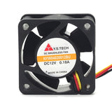 Y.S.Tech NYW04020012BU label, 12V 0.18A, 40mm fan