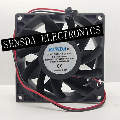 92mm Powerful Cooling Fan  RUNDA 9038 90X90X38MM DC 24V 0.50A GOOD QUALITY Dual Ball Cooling FAN RD9238B24H