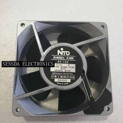 Industrial Cooling Fan 120mm 12cm AC 100V PF-120 100V 14/13W 12038 Aluminum Frame Fan