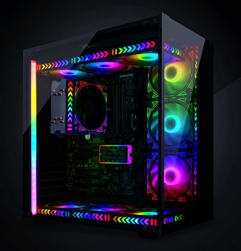 120mm RGB cooling fan Adjust LED Fan Speed quiet colorful computer case For water chestnut chassis